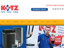 Tablet Screenshot of kotzheating.com